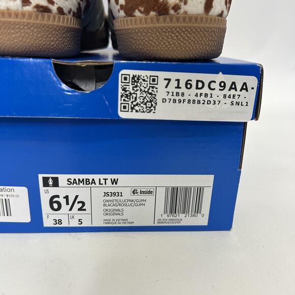 adidas Women's Samba LT Cow Print Pack “Brown” - Picture 5 of 6